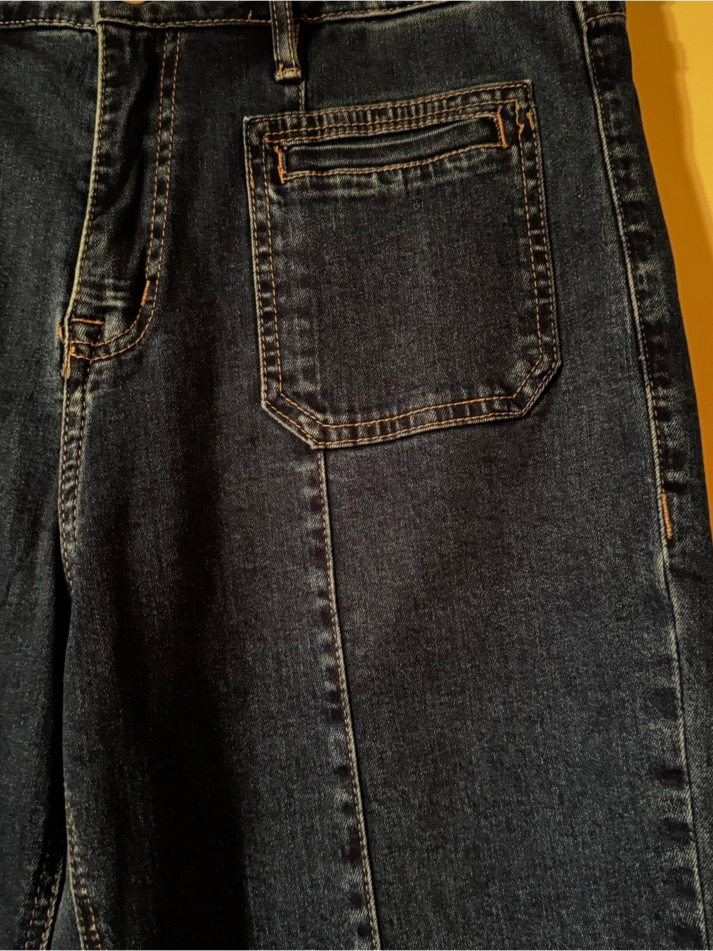 NWT Rock & Roll Denim High Rise Flare Jeans Women’s 36x32 Dark Wash western - Picture 4 of 13